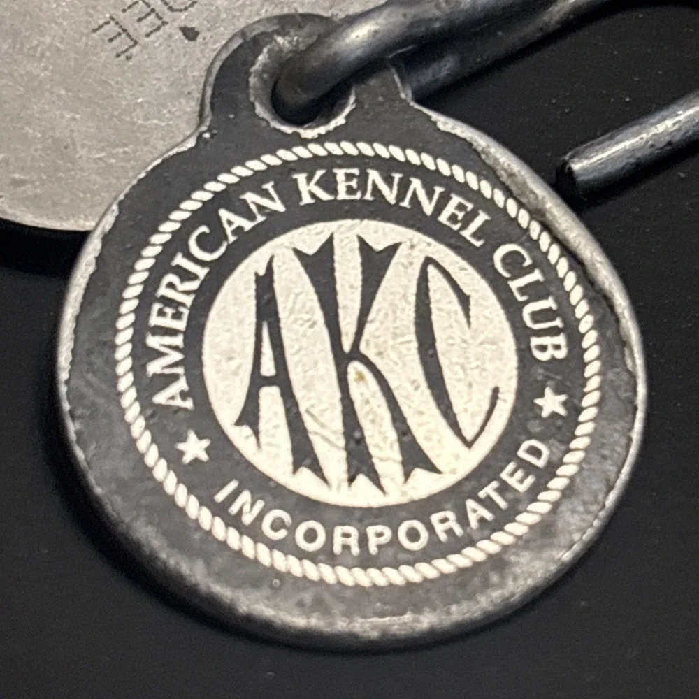 Vintage Dog Tags Lot of 5 AKC Rabies Vaccination Pet ID Eden NC Milk Bone